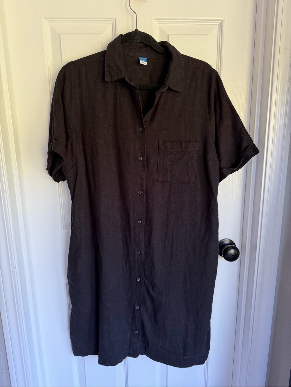 Old Navy Linen Blend Shirt Dress L Tall